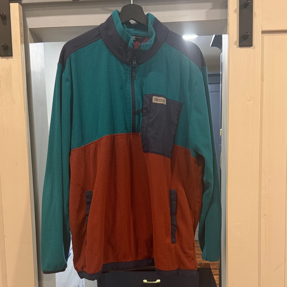 Outdoor Research Teal and Rust Pullover